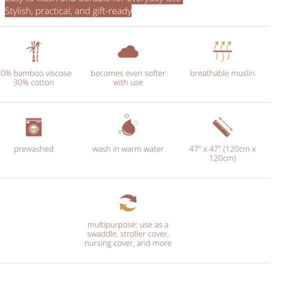 LuluJo - White Swaddle Blanket with fun tree and hippo design - Picture 4 of 4